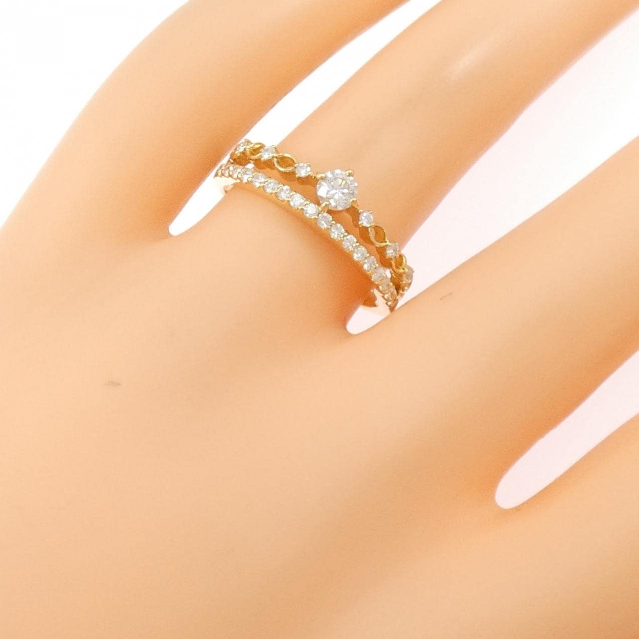 【リメイク】K18YG ダイヤモンド リング 0.40CT