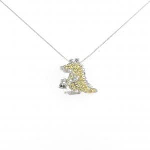 K18WG サファイヤ ネックレス 0.55CT