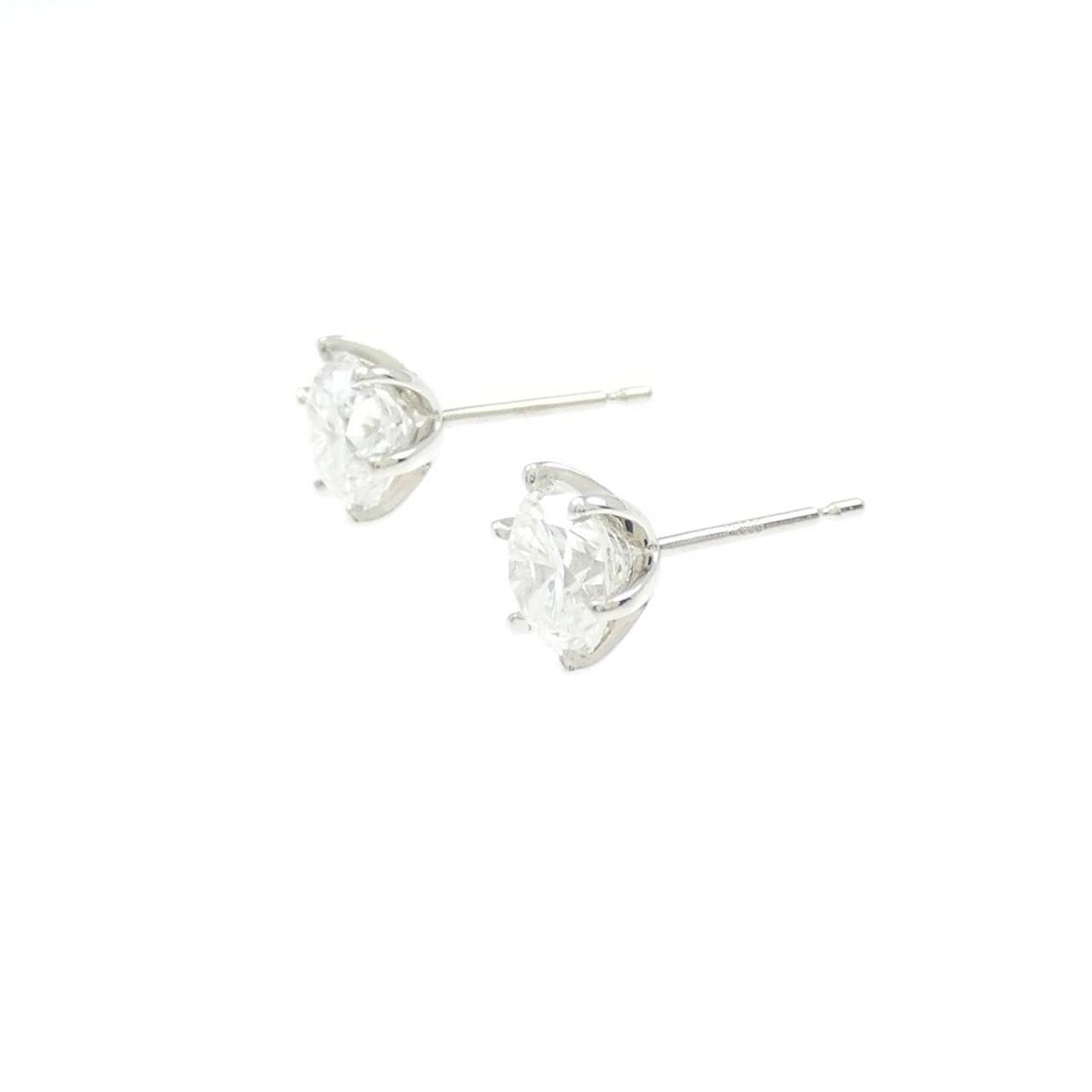 【リメイク】PT900/ST ダイヤモンド ピアス 1.013CT 1.038CT E-G SI2 Good