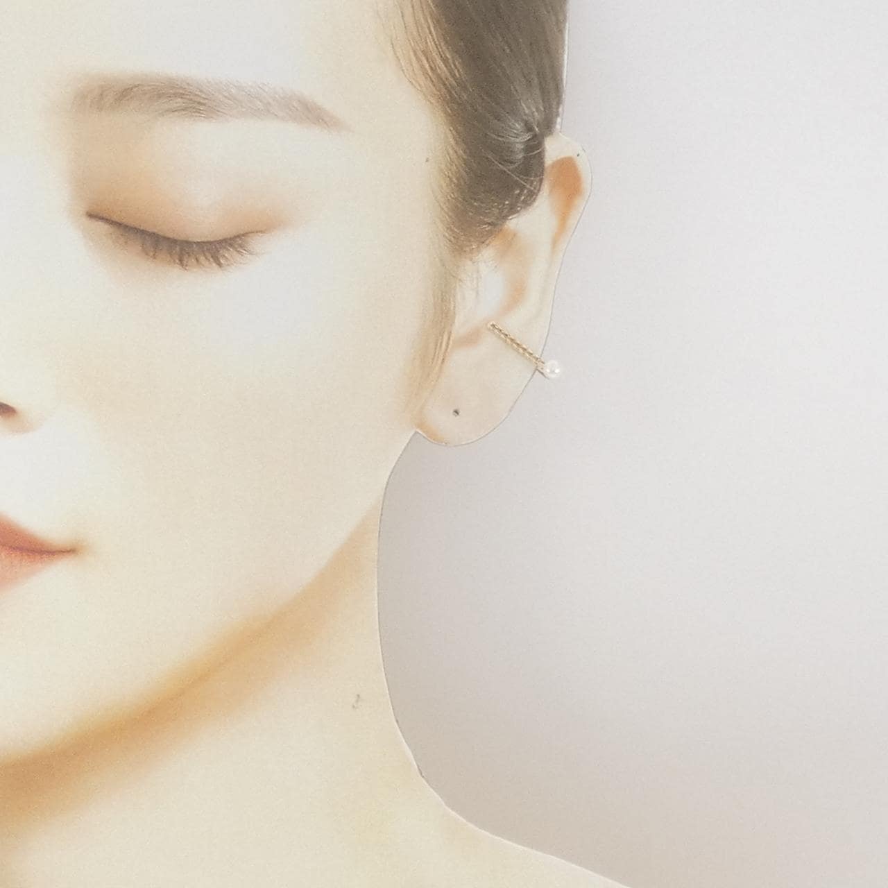 アガット 淡水パール イヤーカフ