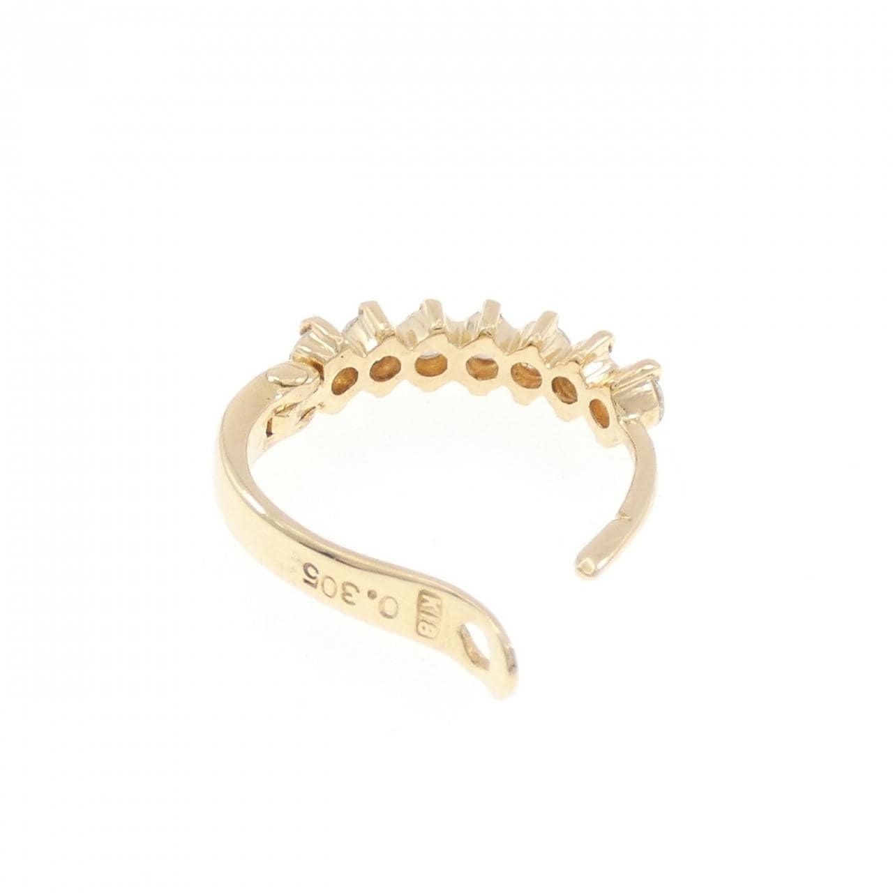 K18YG ダイヤモンド ピアス 0.305CT 片耳