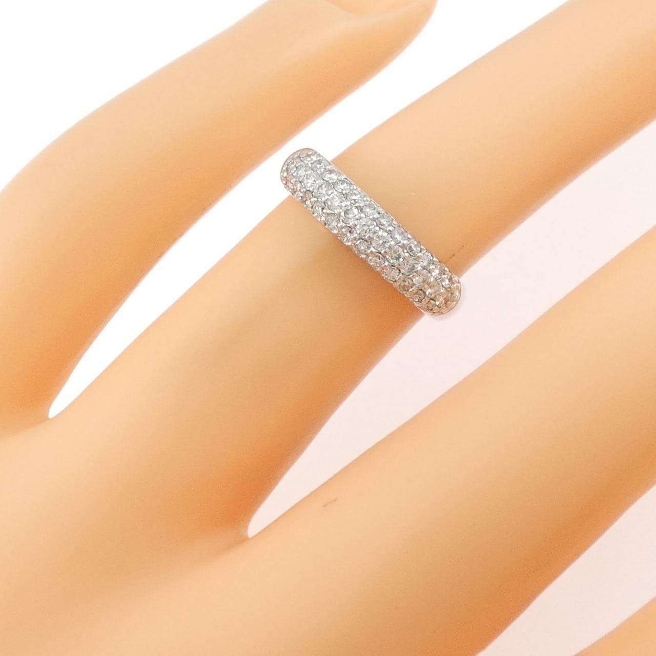 K18WG パヴェ ダイヤモンド リング 0.40CT