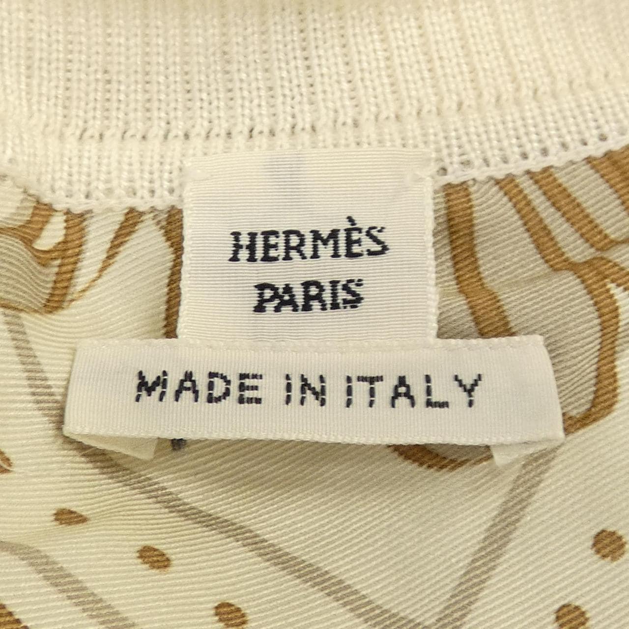HERMES Les Rubans du Cheval *07-7751 Twill Reine Cardigan