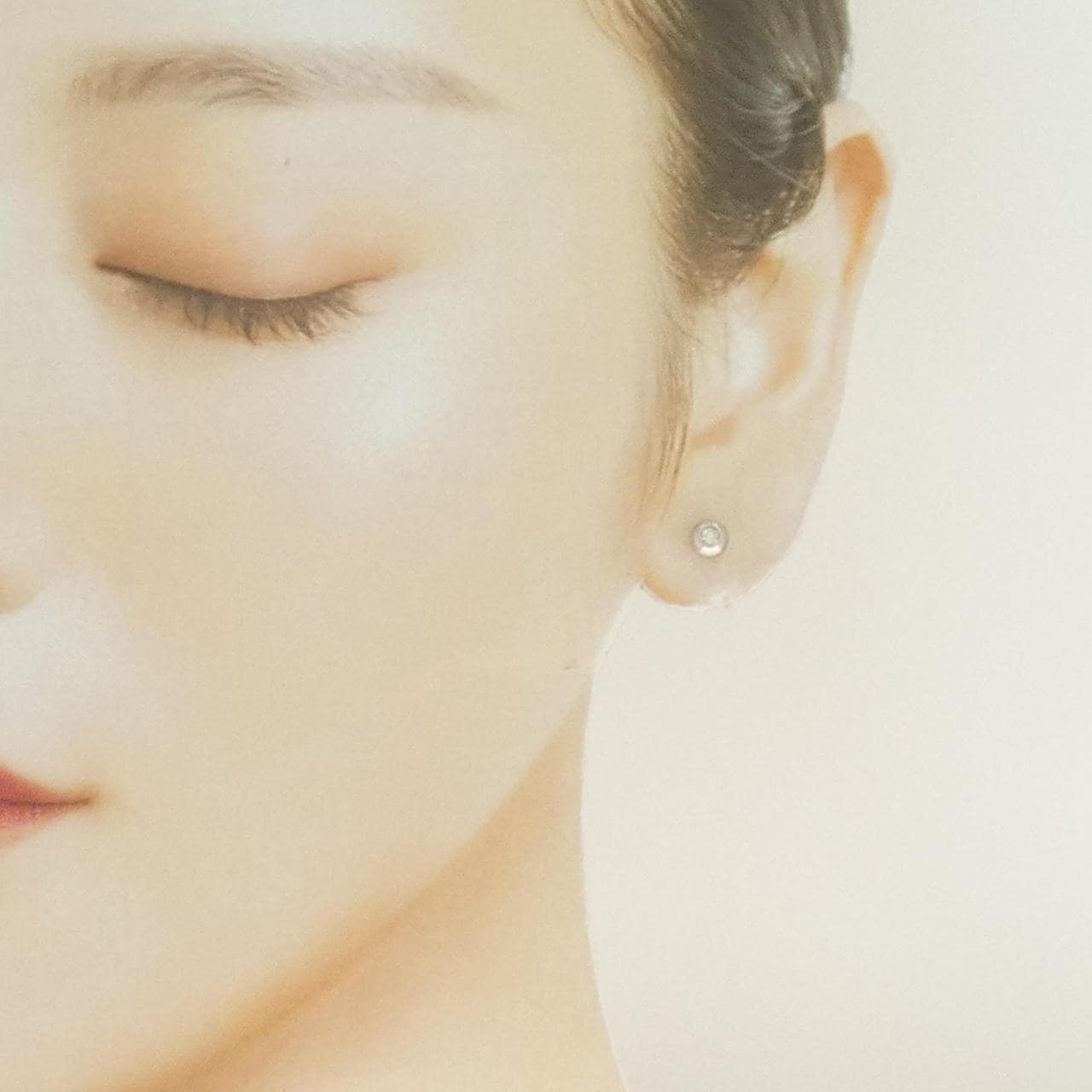 K14WG ダイヤモンド ピアス 0.10CT