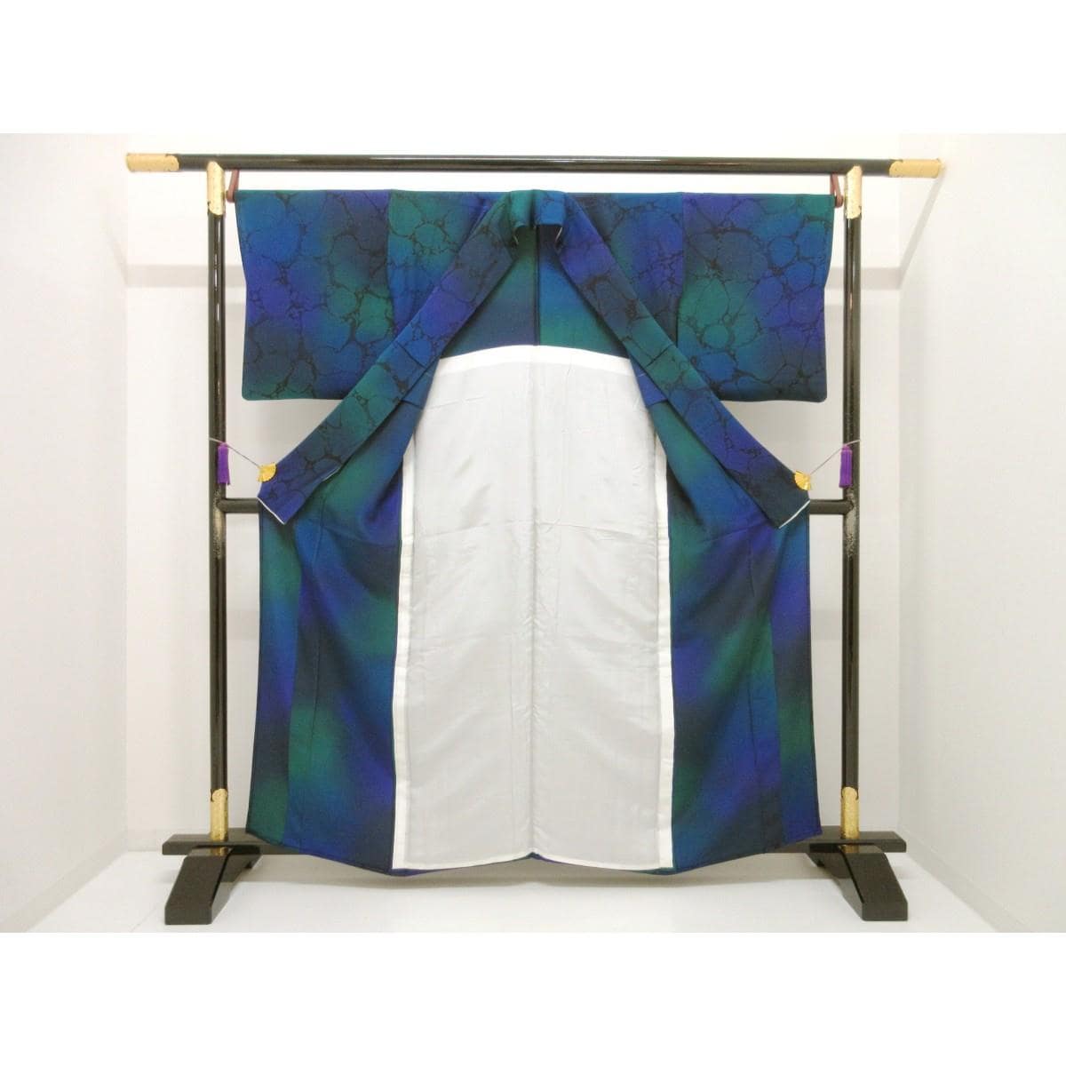 単衣　小紋　友禅加工ボカシ染