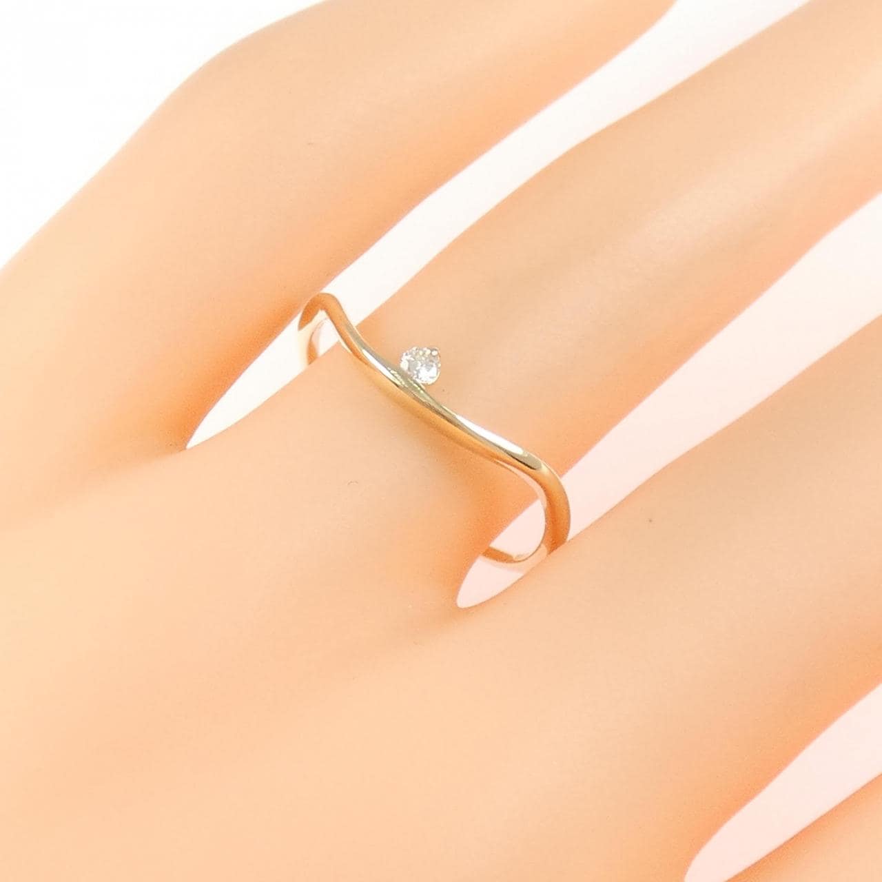 【リメイク】K10YG ダイヤモンド リング 0.03CT