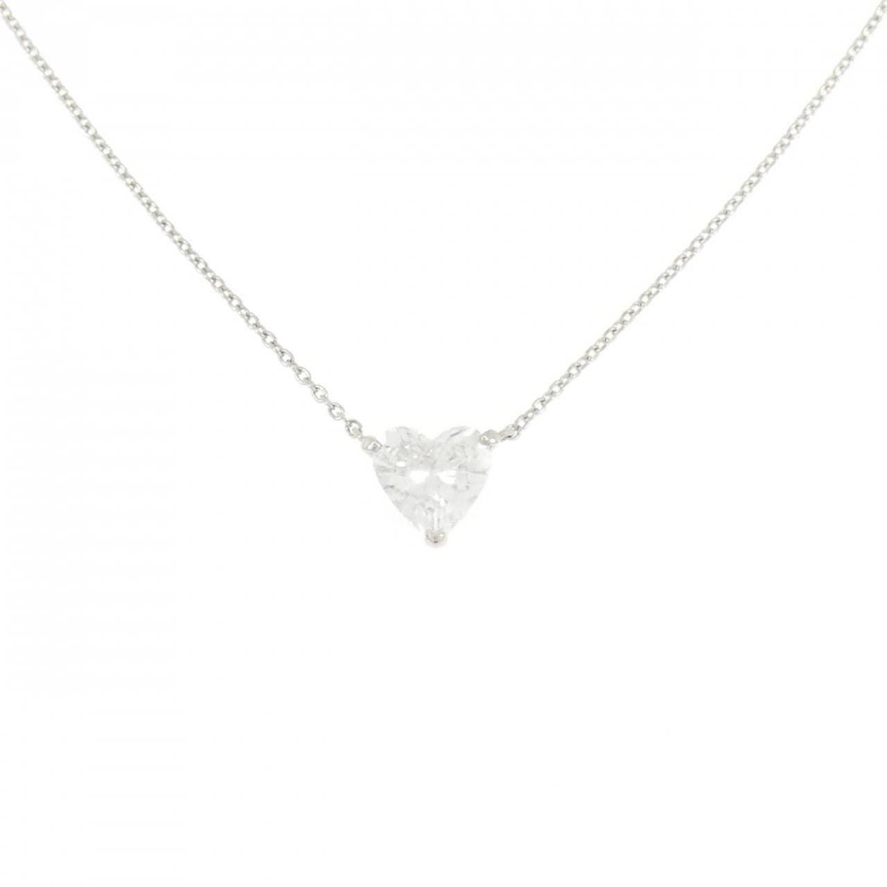 PT900/PT850 ダイヤモンド ネックレス 1.000CT F I1 ハートシェイプ