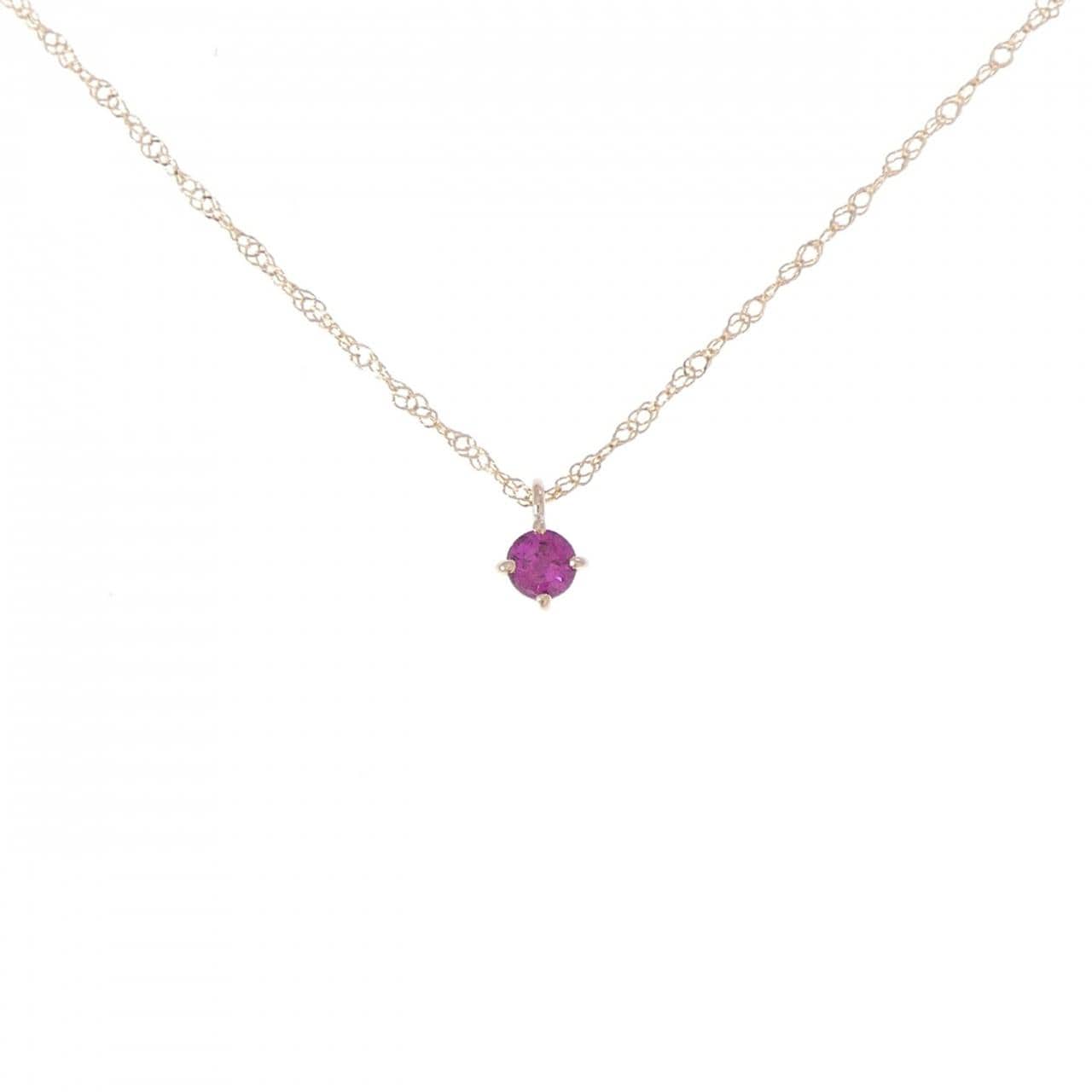 K18PG ルビー ネックレス