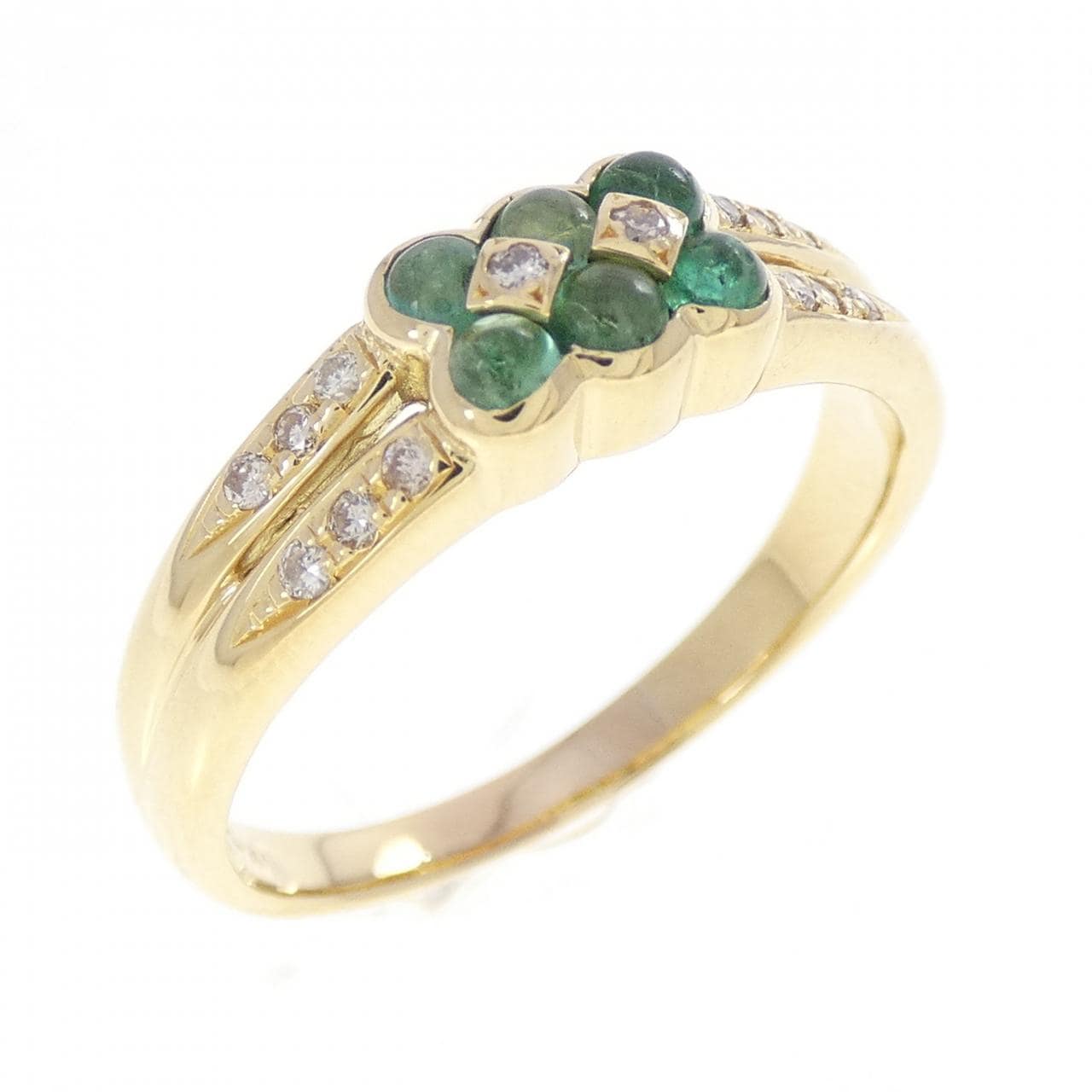 K18YG エメラルド リング 0.41CT