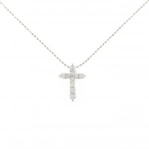 PT900/PT850 クロス ダイヤモンド ネックレス 0.30CT