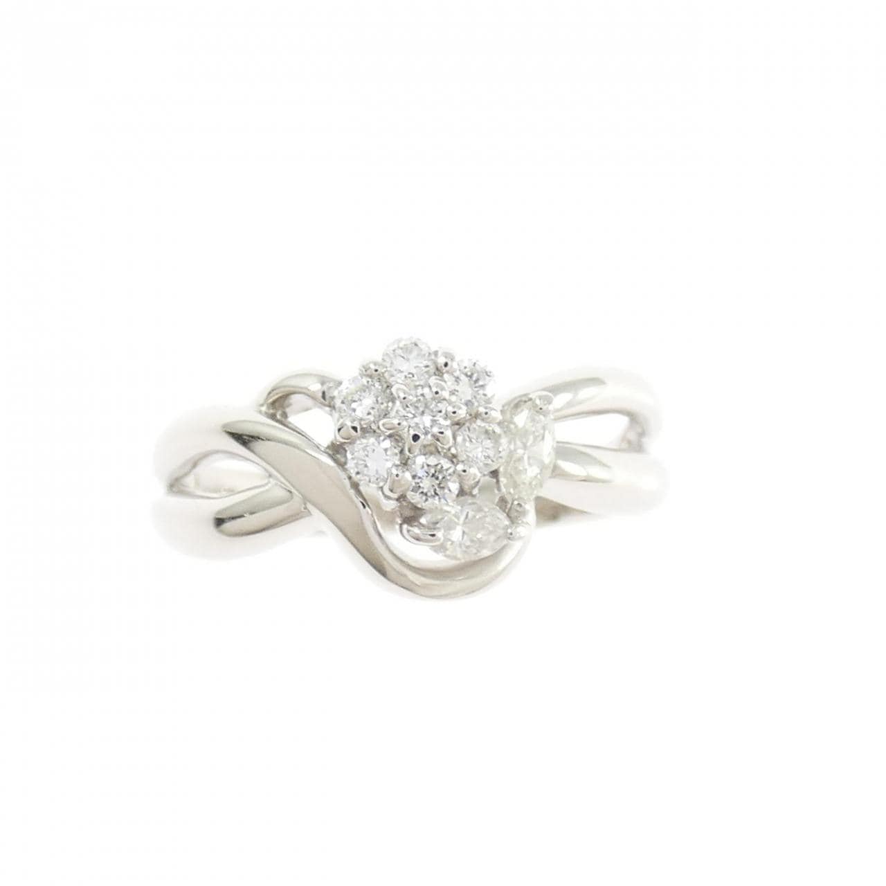 PT900 フラワー ダイヤモンド リング 0.21CT