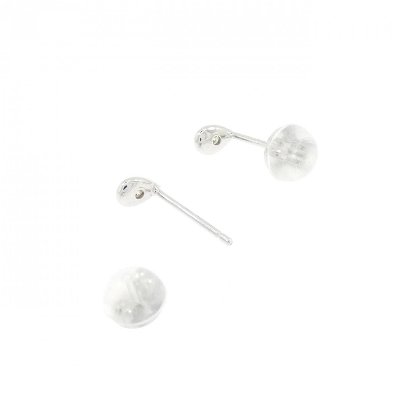 K14WG ダイヤモンド ピアス 0.04CT
