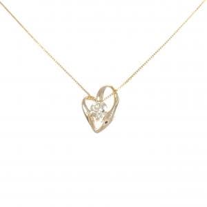 K18PG ハート ダイヤモンド ネックレス 0.30CT