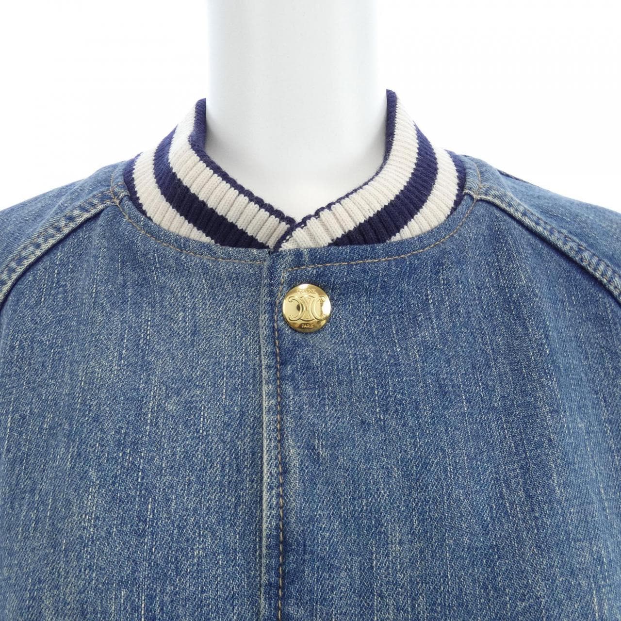 セリーヌ CELINE TEDDY JACKET IN CLEAN OCEAN BREATHE WASH 2Q930777Y デニムジャケット