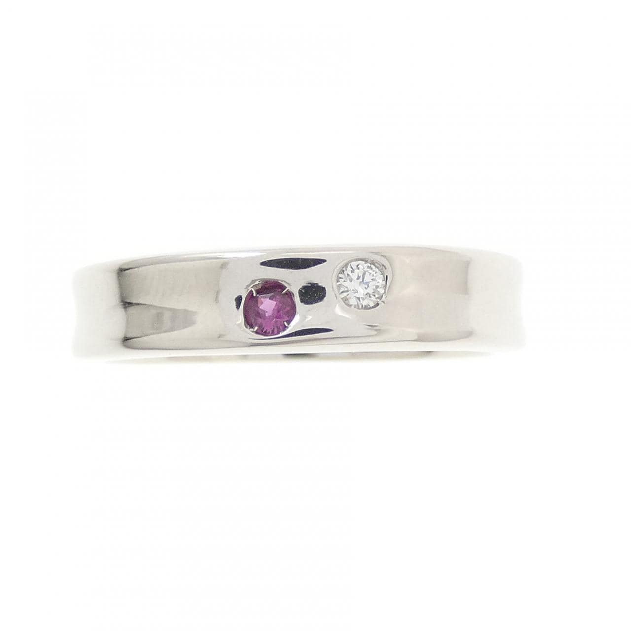 PT900 ルビー リング 0.04CT