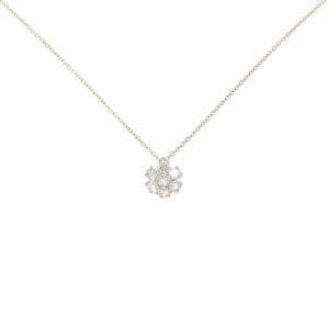 K18PG/K18YG フラワー ダイヤモンド ネックレス 0.50CT