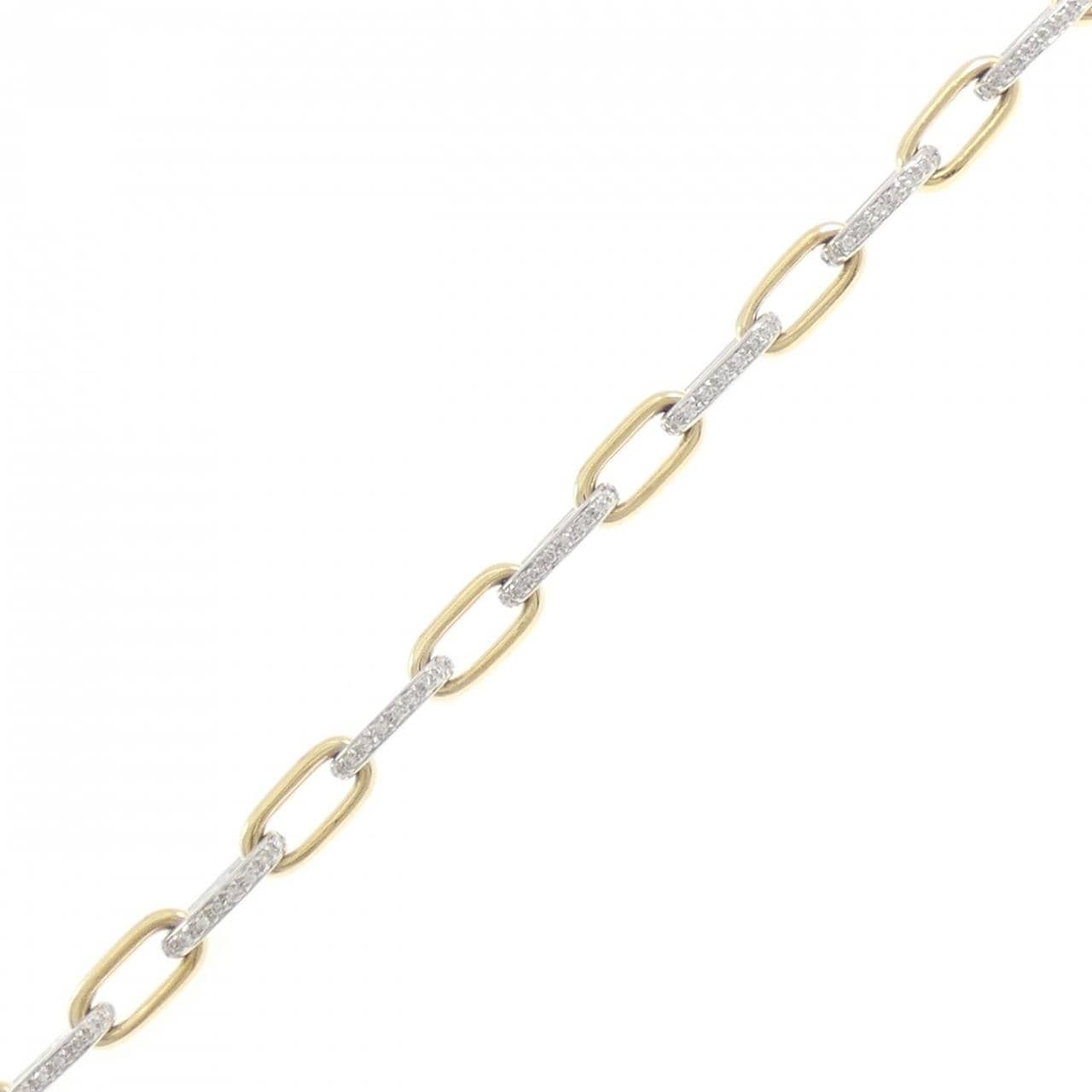 K18YG/K18WG ダイヤモンド ブレスレット 1.00CT