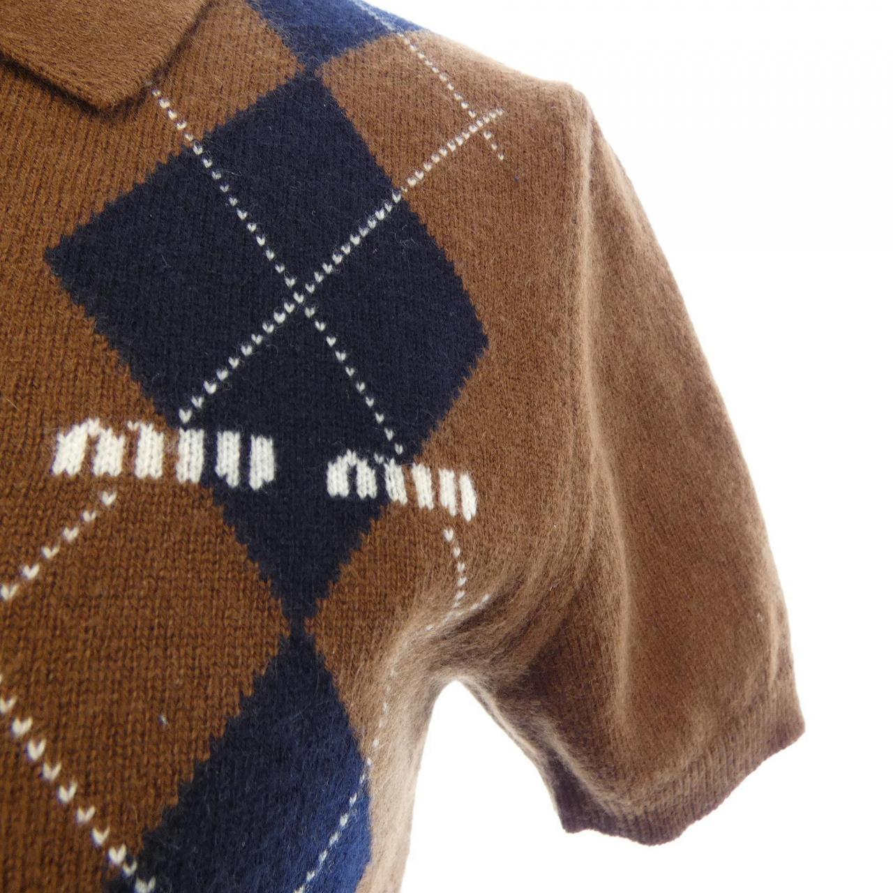 ミュウミュウ MIU MIU CASHMERE KNIT POLO SHIRT MML972 S000 15NE ニット