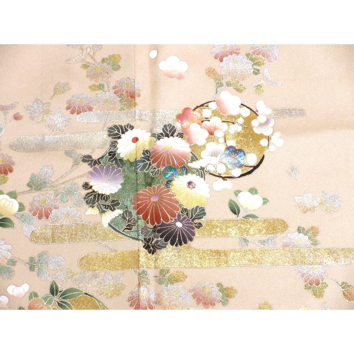 訪問着　友禅金彩加工　螺鈿入りボカシ染