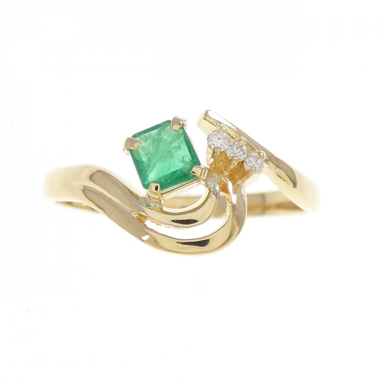 K18YG エメラルド リング