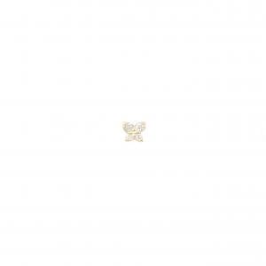 【新品】K18YG バタフライ ダイヤモンド ピアス 片耳 0.02CT