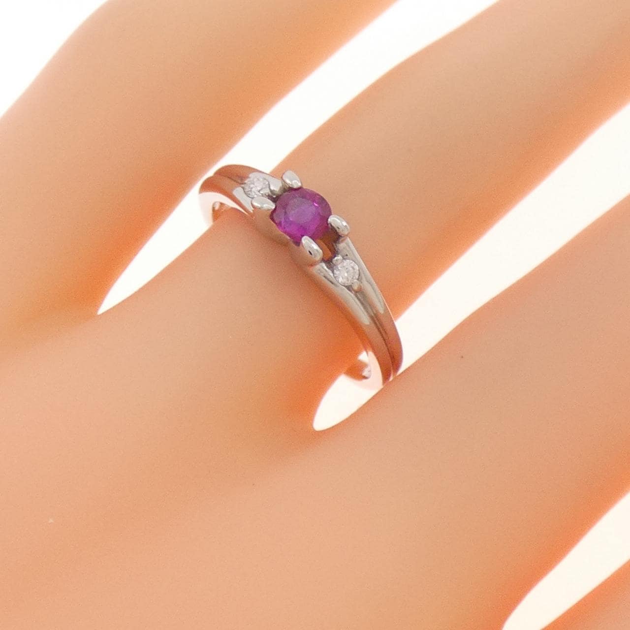 PT900 ルビー リング 0.29CT