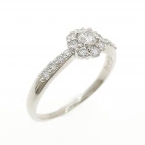PT900 フラワー ダイヤモンド リング 0.51CT