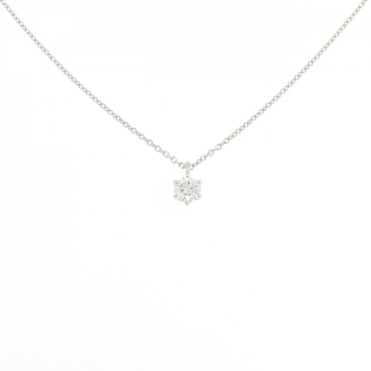 PT950/PT850 ソリティア ダイヤモンド ネックレス 0.188CT