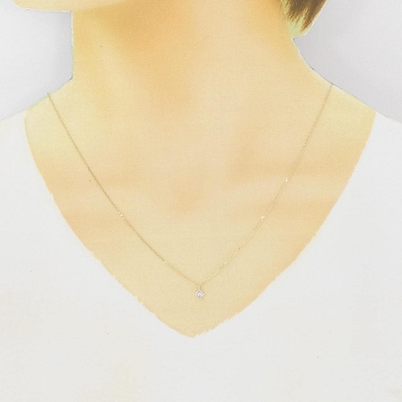 K18YG ダイヤモンド ネックレス 0.07CT