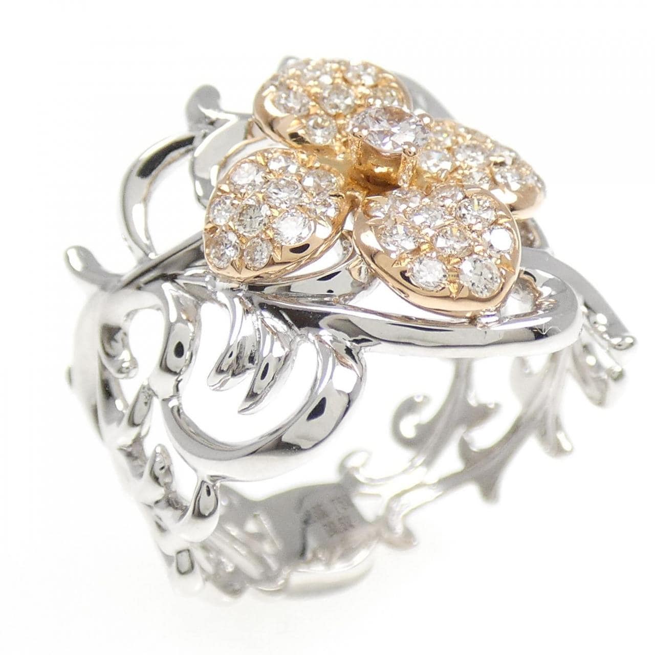 KOMEHYO｜750WG/750PG Flower Diamond Ring 0.50CT
