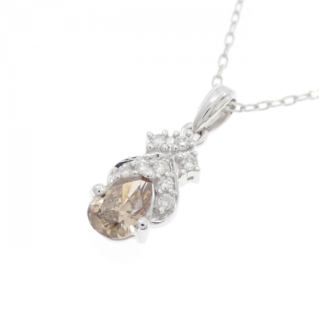 K18WG ダイヤモンド ネックレス 0.42CT