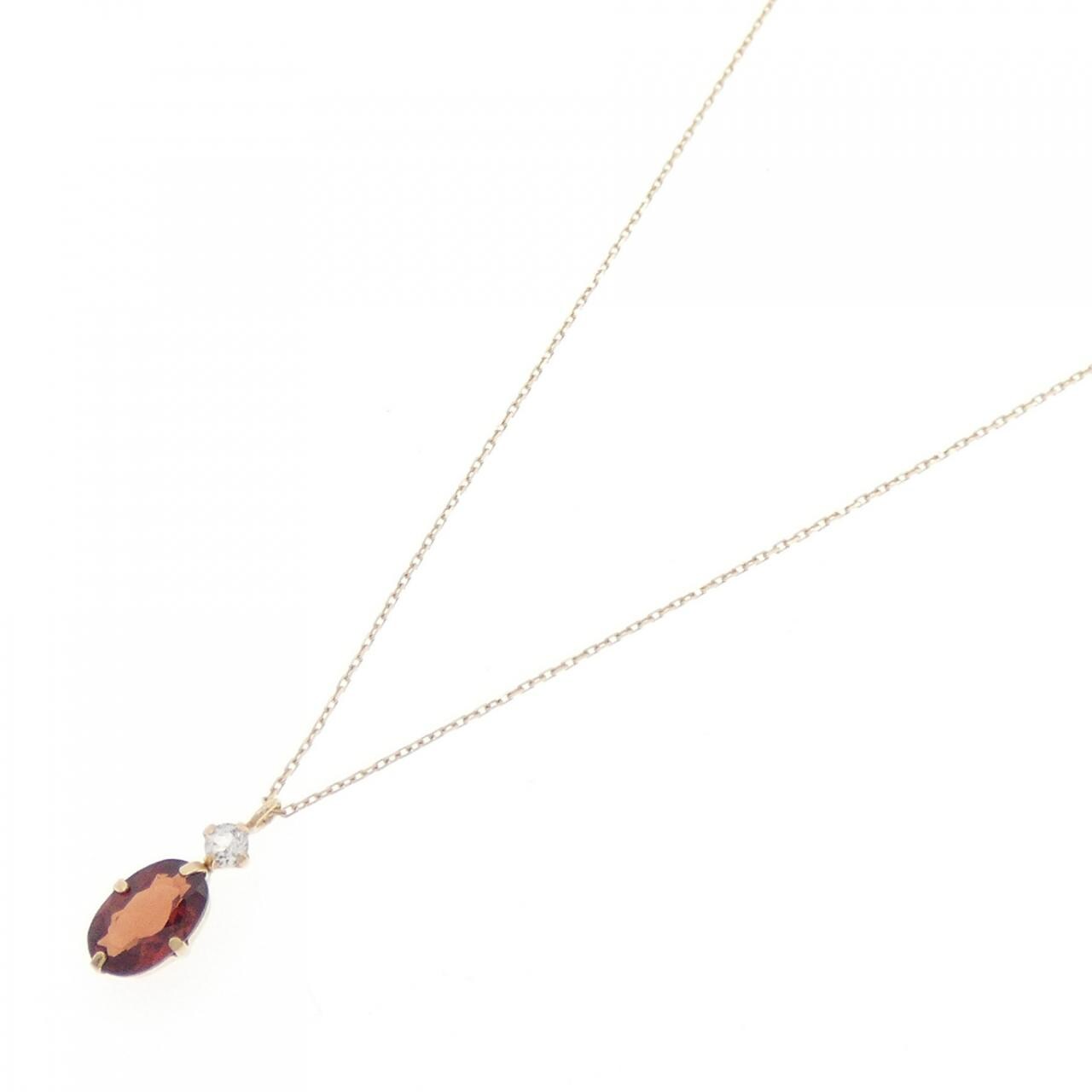 [BRAND NEW] K10YG Garnet Necklace