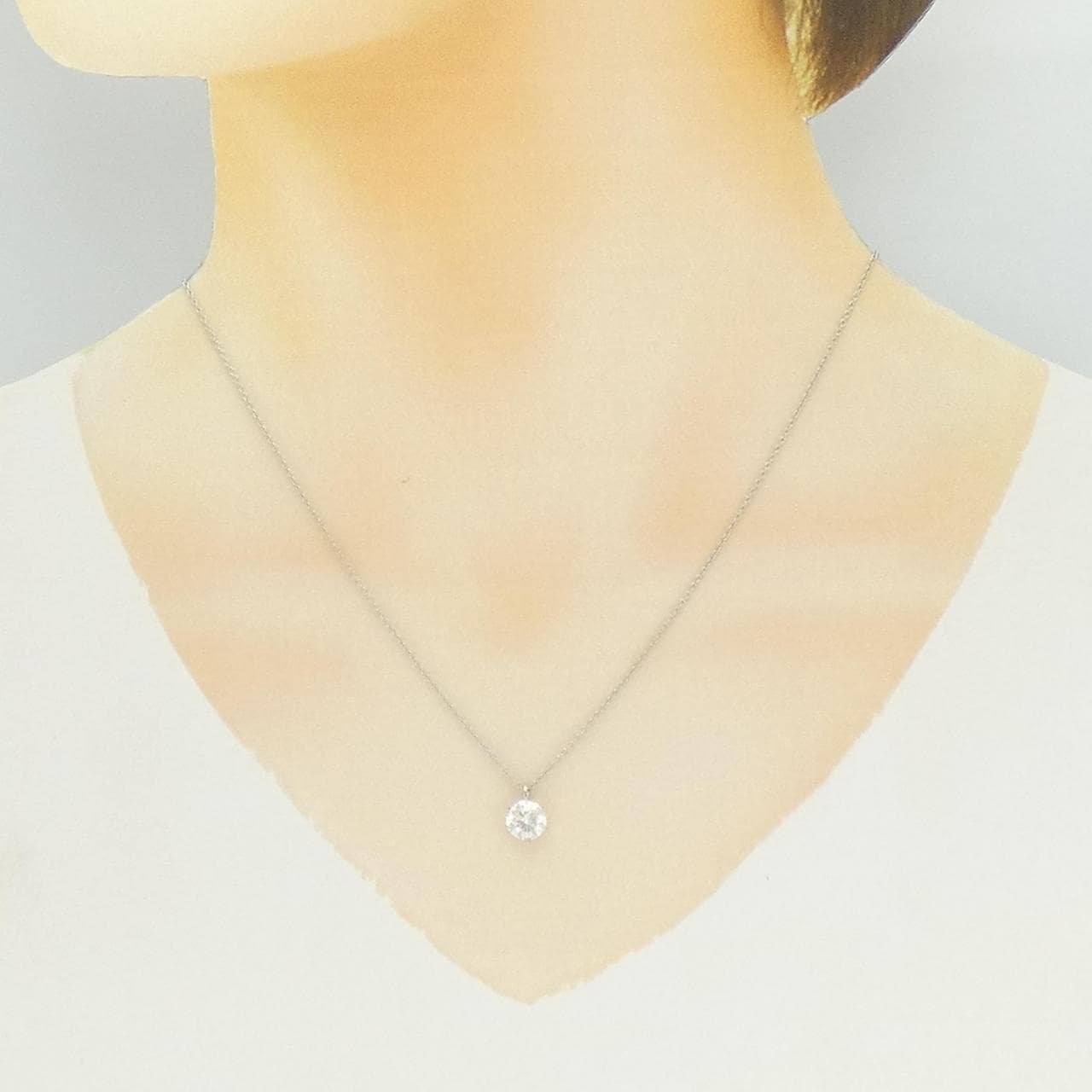 【リメイク】PT900/PT850 ダイヤモンド ネックレス 1.111CT G SI2 VG