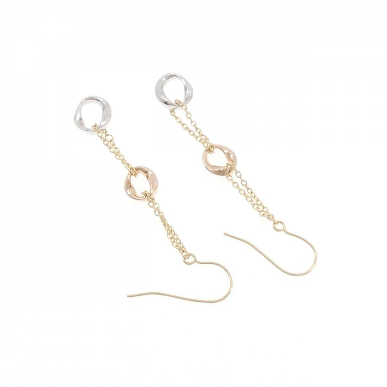 K18スリーカラー ピアス