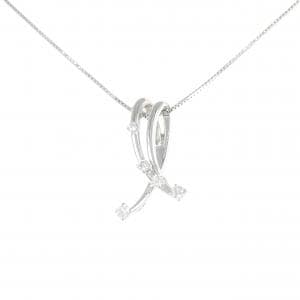 K18WG ダイヤモンド ネックレス 0.15CT