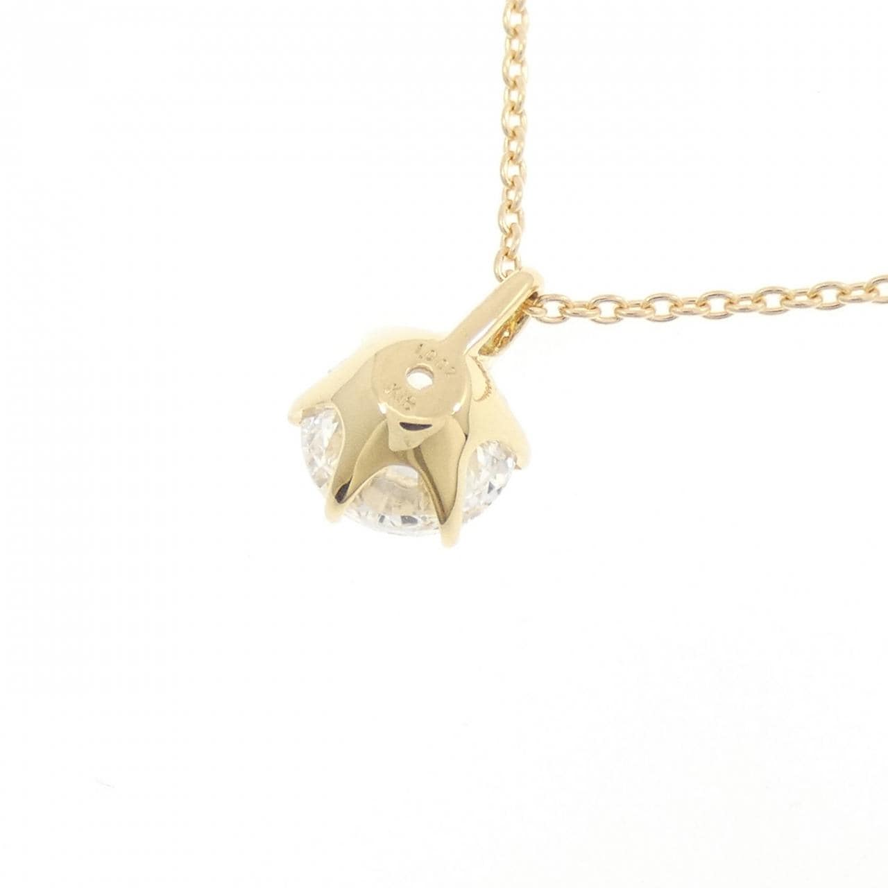 【リメイク】K18YG ダイヤモンド ネックレス 1.002CT F SI1 3EXT H&C