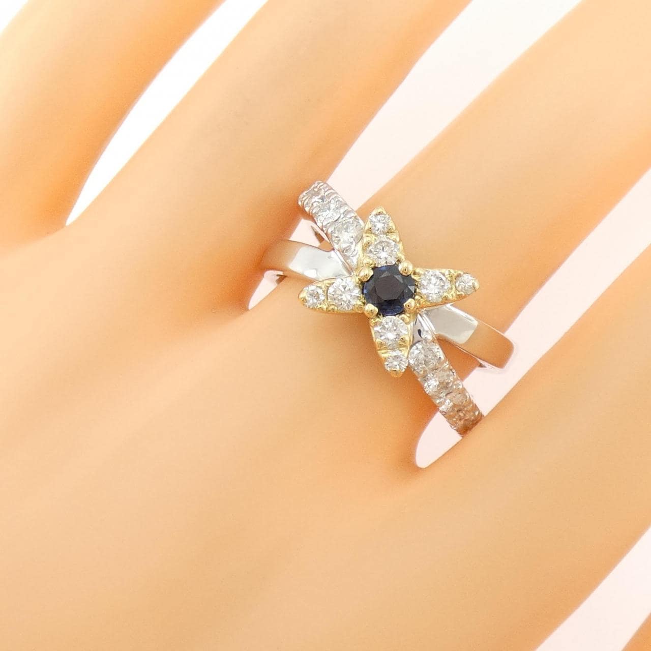 K18WG/K18YG サファイヤ リング 0.25CT