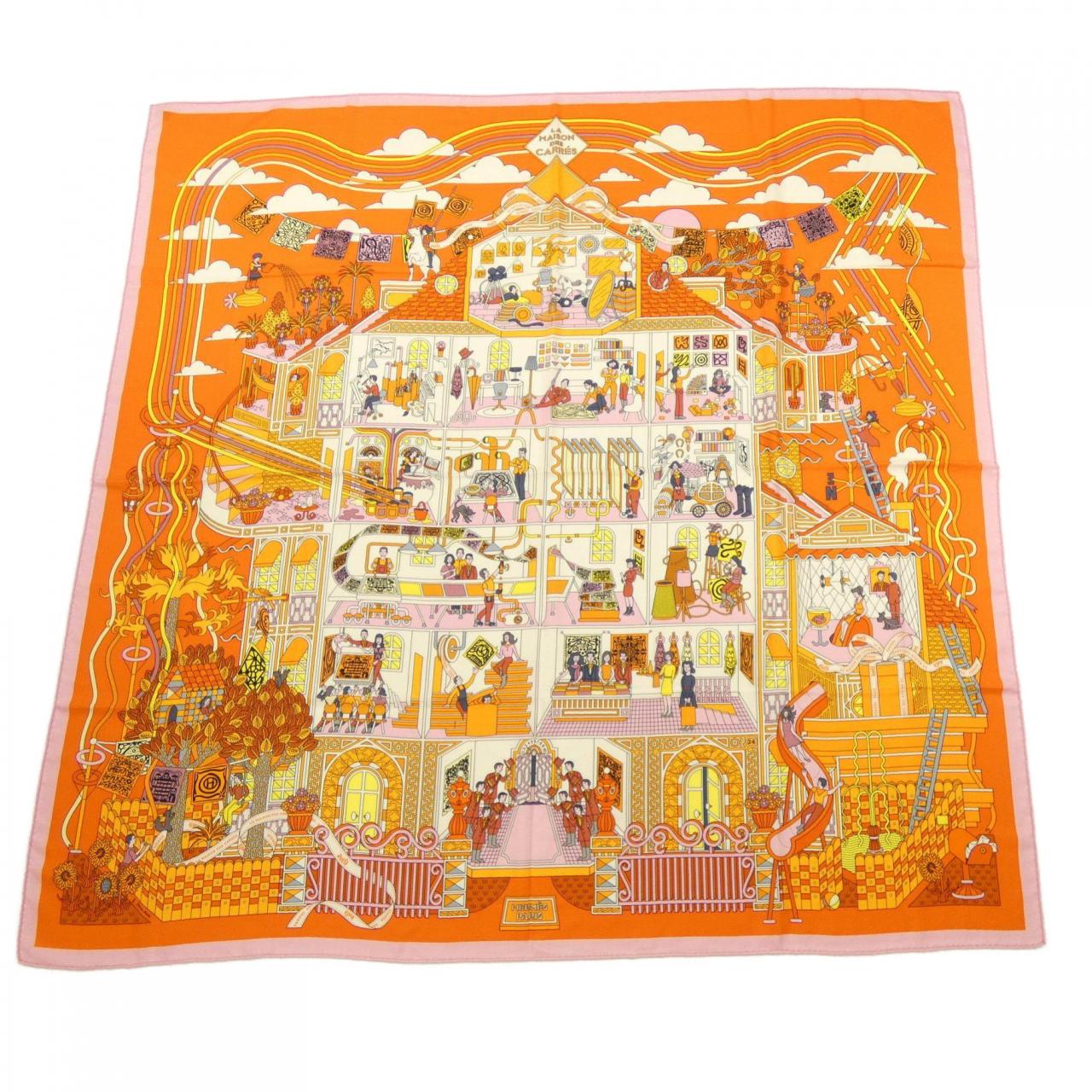 エルメス HERMES LA MAISON DES CARRES H242941S カレジェアン140 ショール