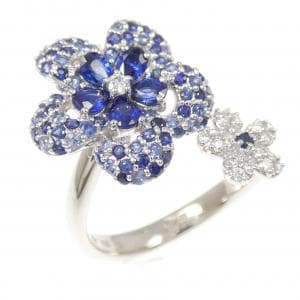 ポンテヴェキオ フラワー サファイヤ リング 1.10CT