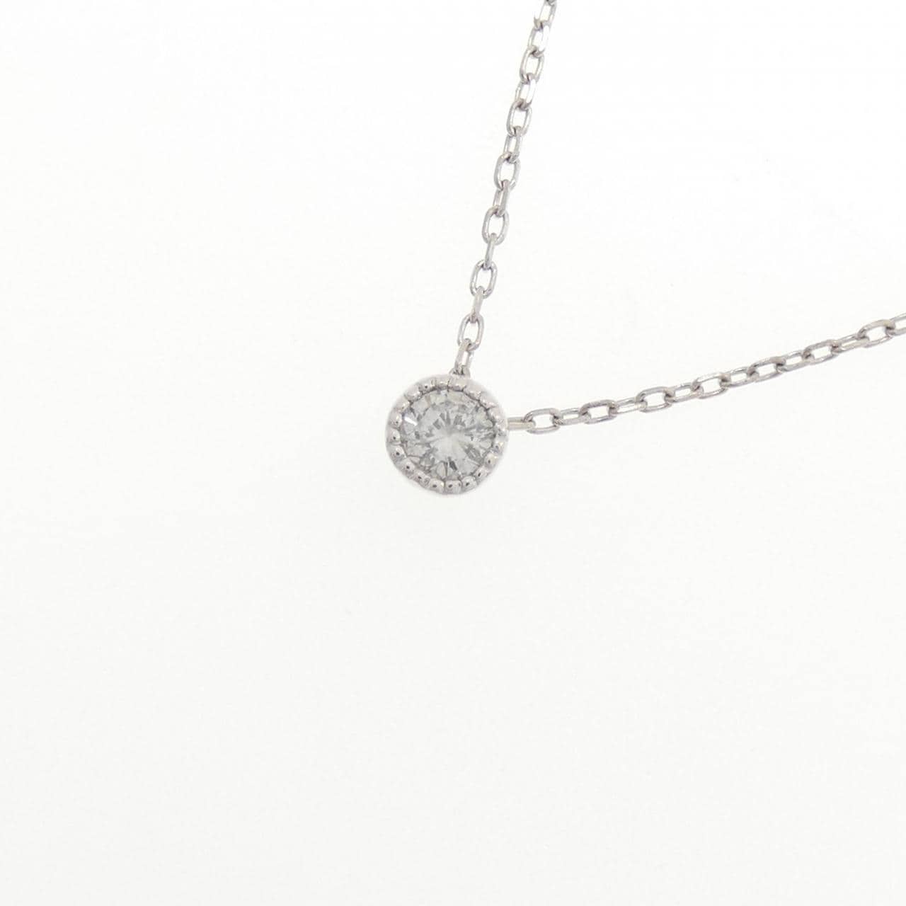 K18WG ダイヤモンド ネックレス 0.10CT