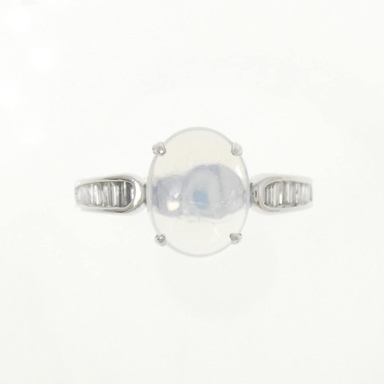 K18WG ムーンストーン リング 2.00CT