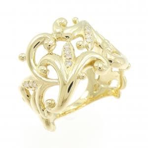 K18YG ダイヤモンド リング 0.12CT