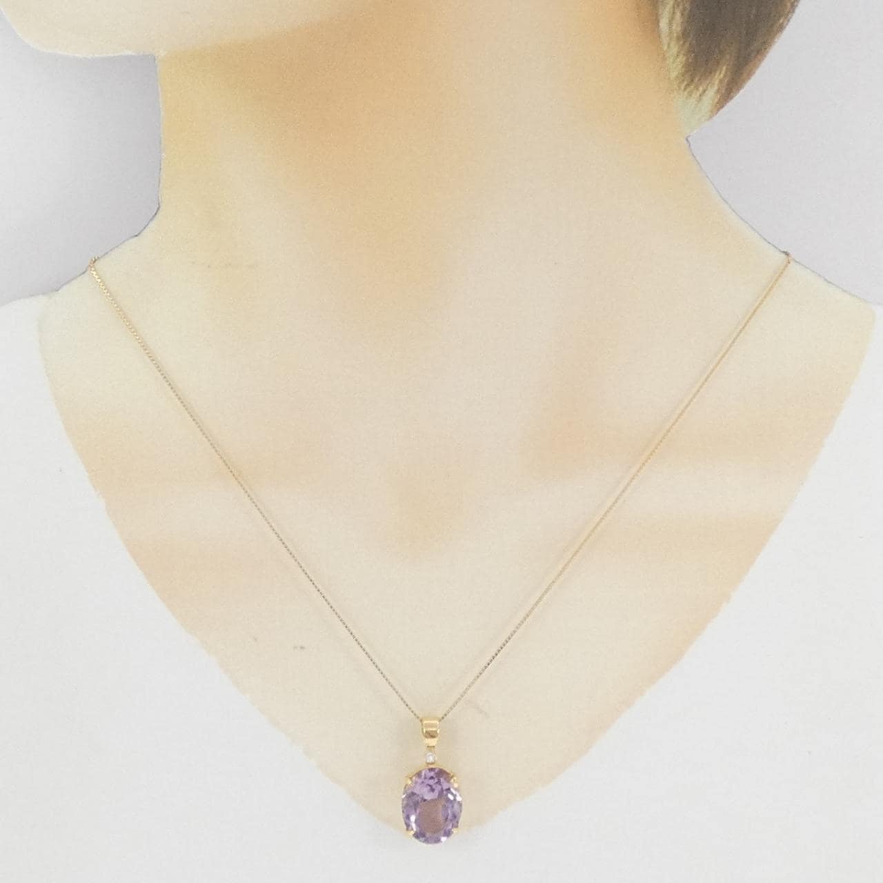 K18YG アメジスト ネックレス 9.12CT