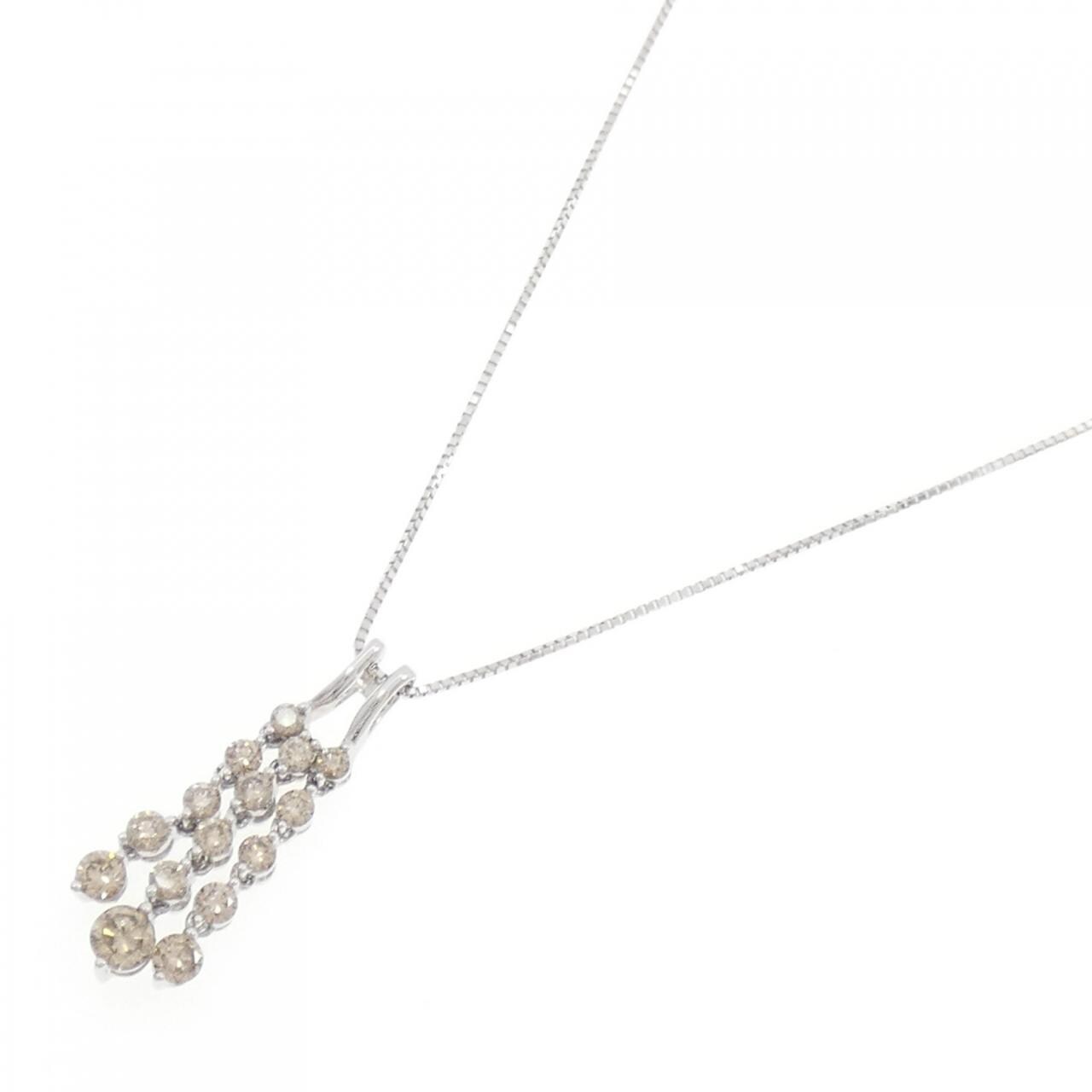 K18WG ダイヤモンド ネックレス 0.70CT
