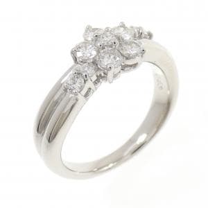 PT900 フラワー ダイヤモンド リング 0.53CT