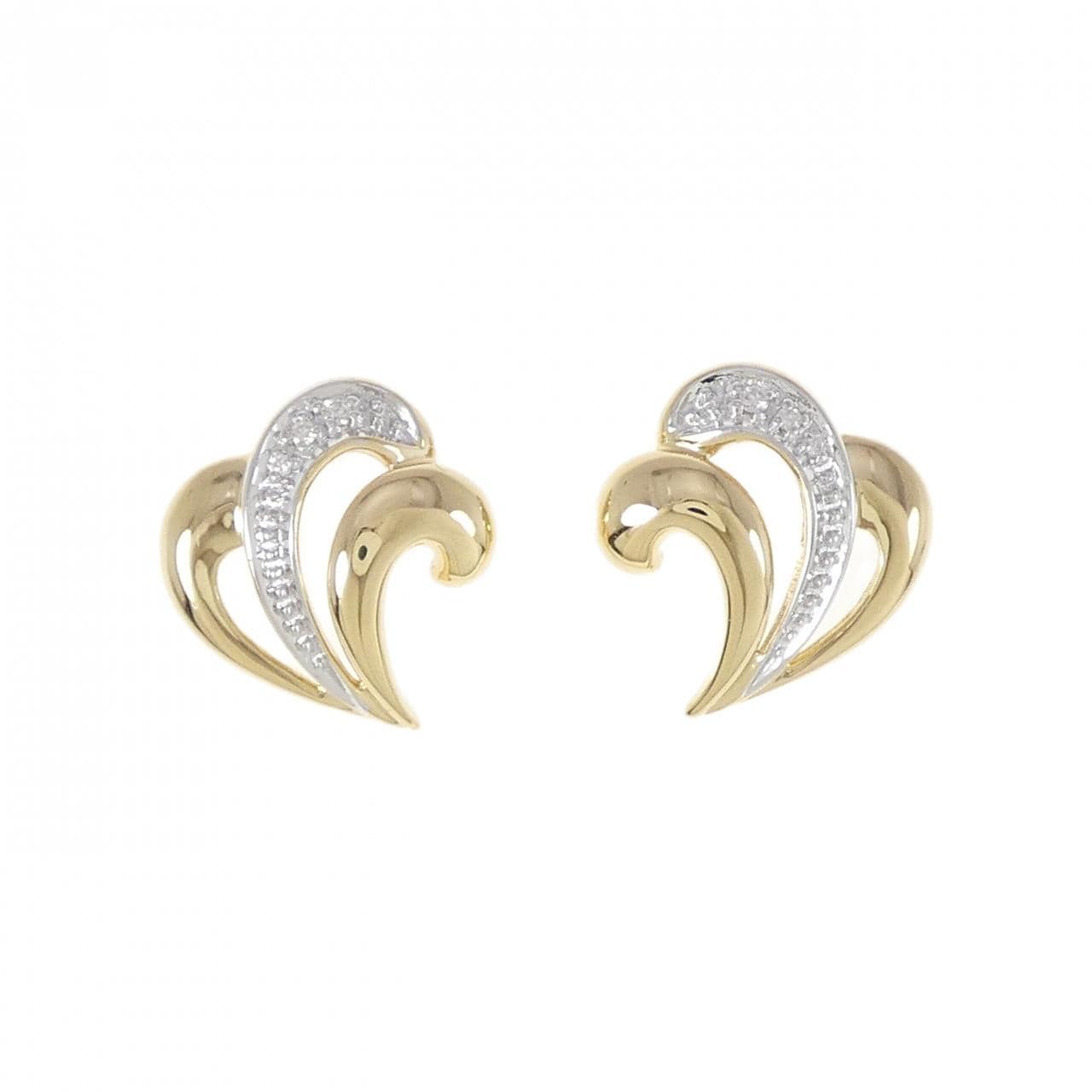 K18YG/K18WG/18K ダイヤモンド ピアス