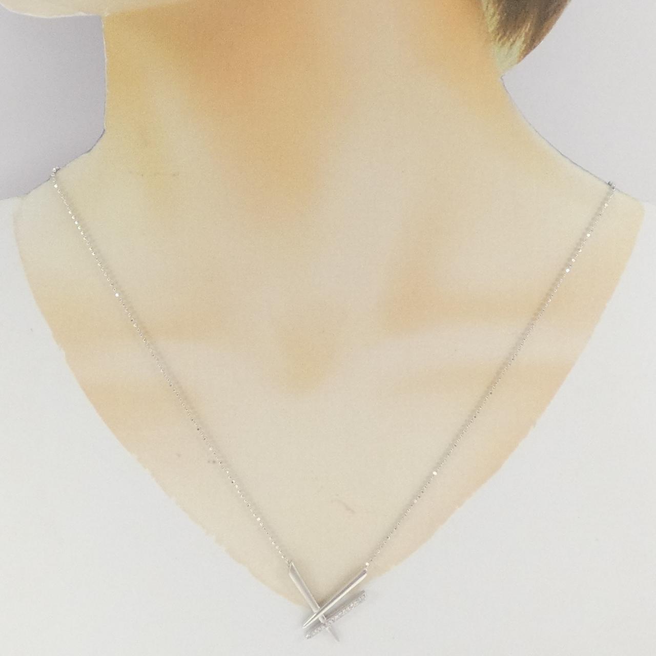K18WG ダイヤモンド ネックレス 0.06CT