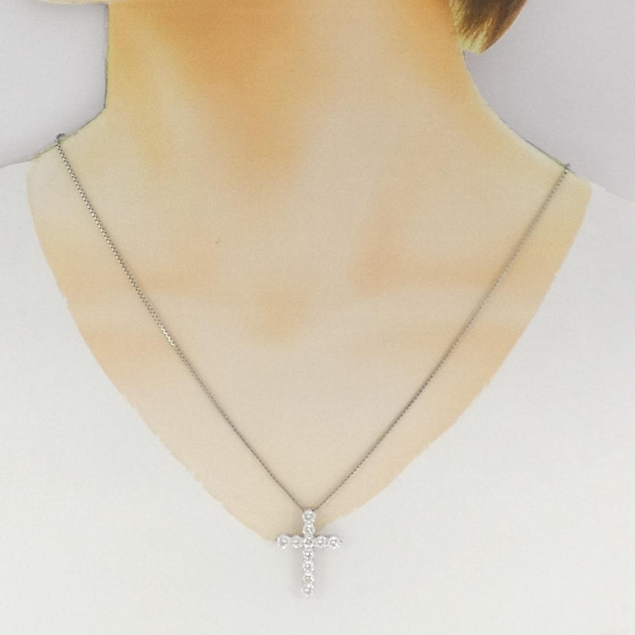 モニッケンダム クロス ダイヤモンド ネックレス 2.05CT