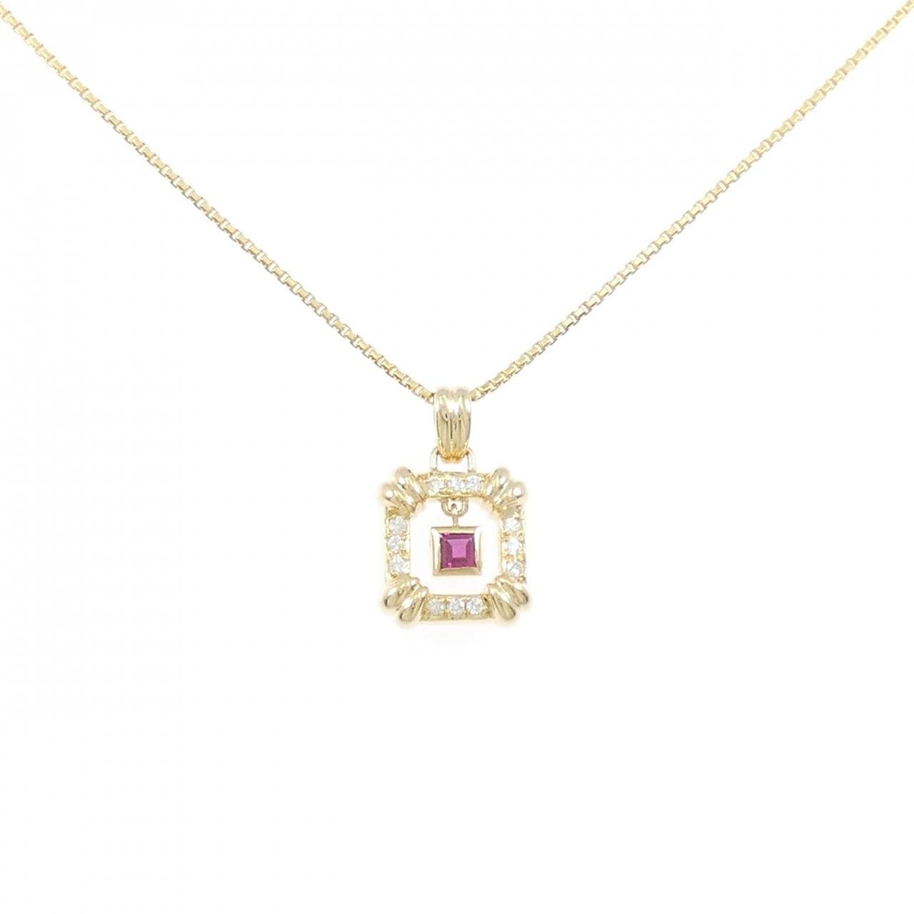 K18YG ルビー ネックレス