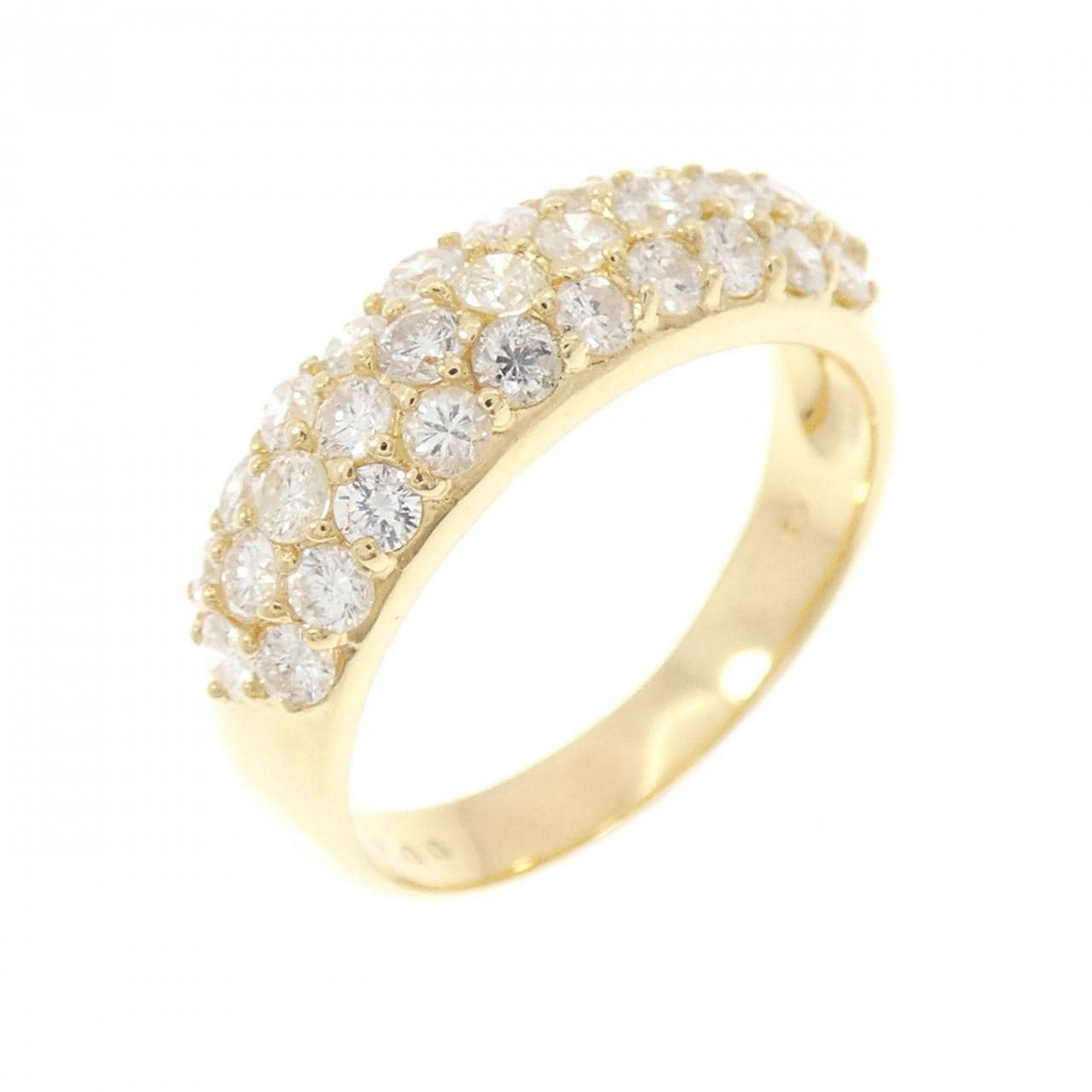 K18YG パヴェ ダイヤモンド リング 1.00CT